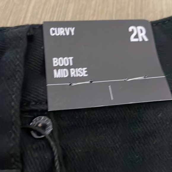 Express Curvy Mid Rise Black Bootcut Jeans Size 2 - Picture 6 of 9